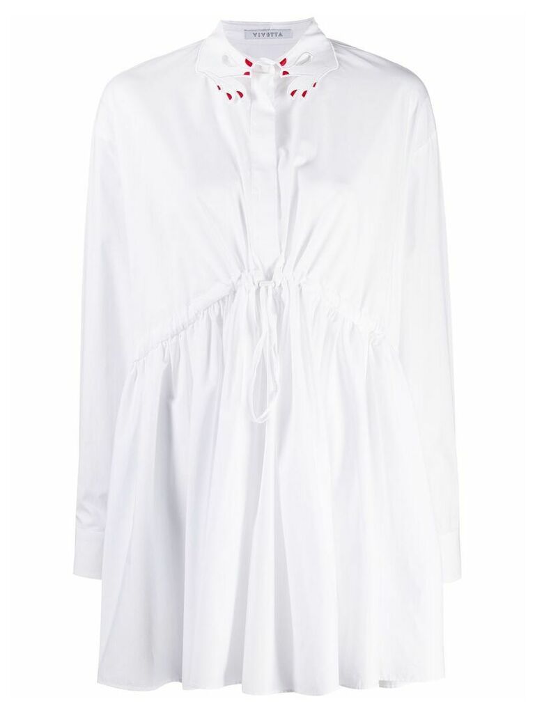 Vivetta embroidered hands flared blouse - White