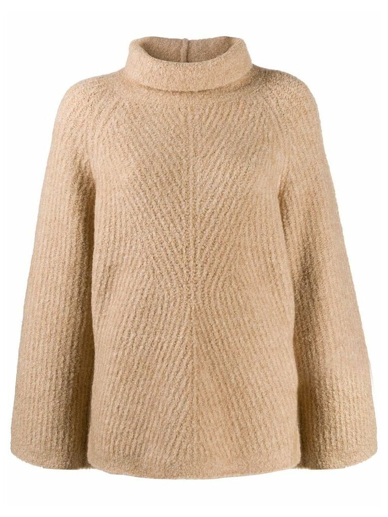 Theory rollneck cable knit sweater - Neutrals