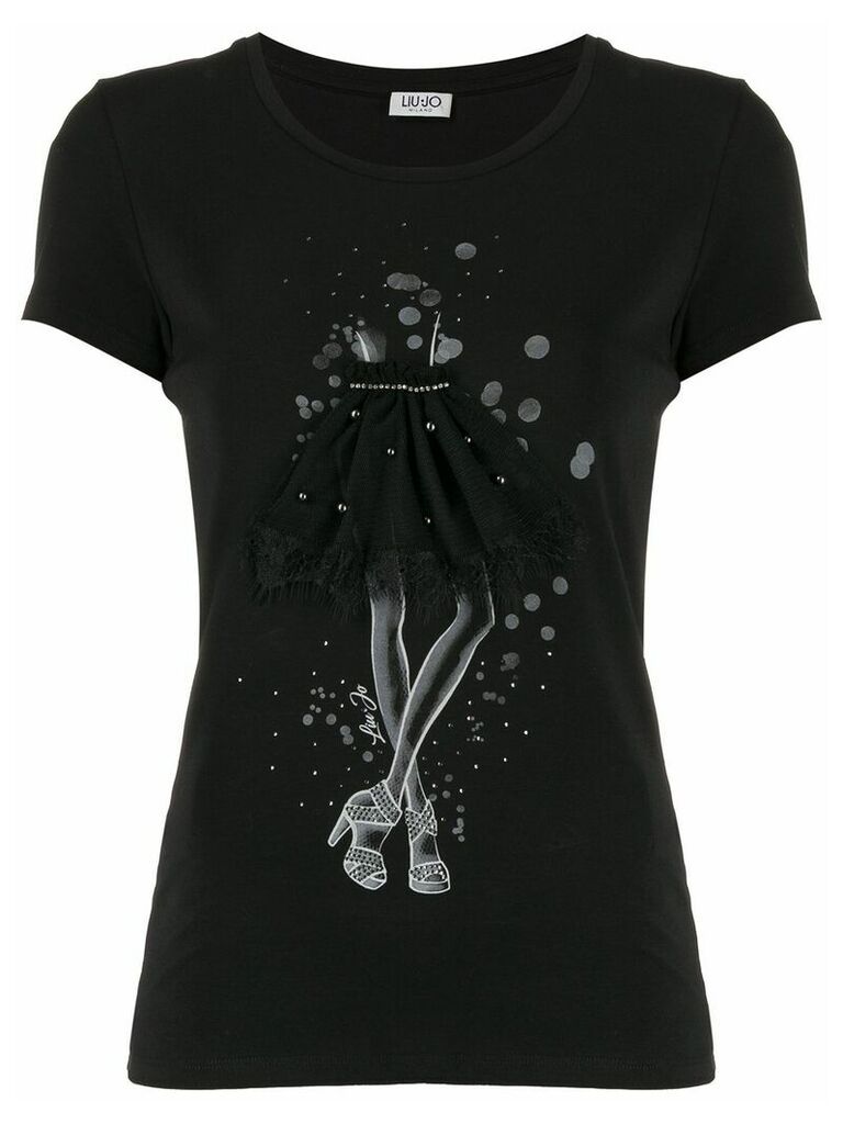 LIU JO Skirt print T-shirt - Black