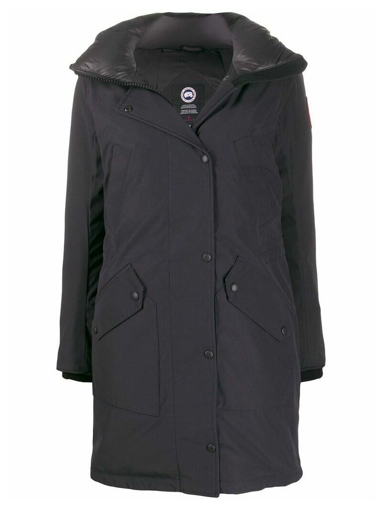 Canada Goose fur-trim hooded parka coat - Black