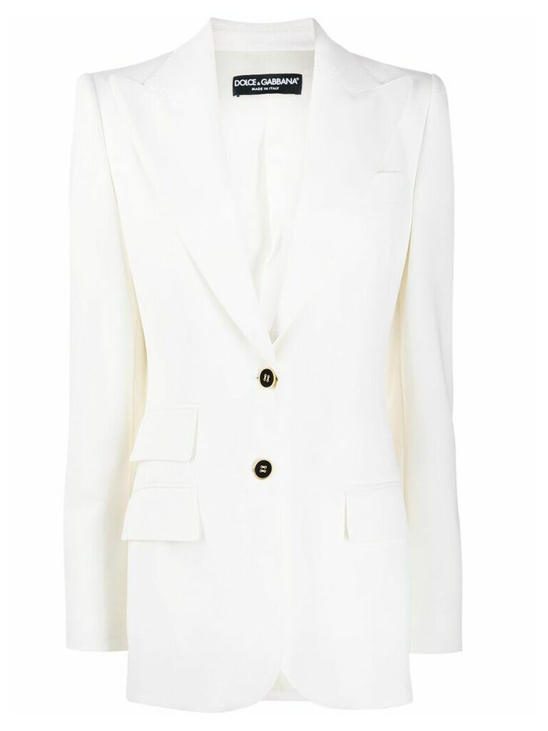 Dolce & Gabbana double flap pocket blazer - White