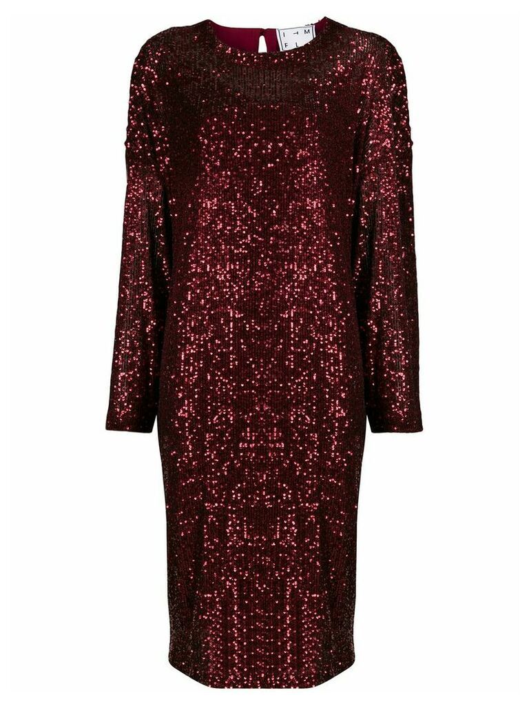 In The Mood For Love sequin midi-dress - Red