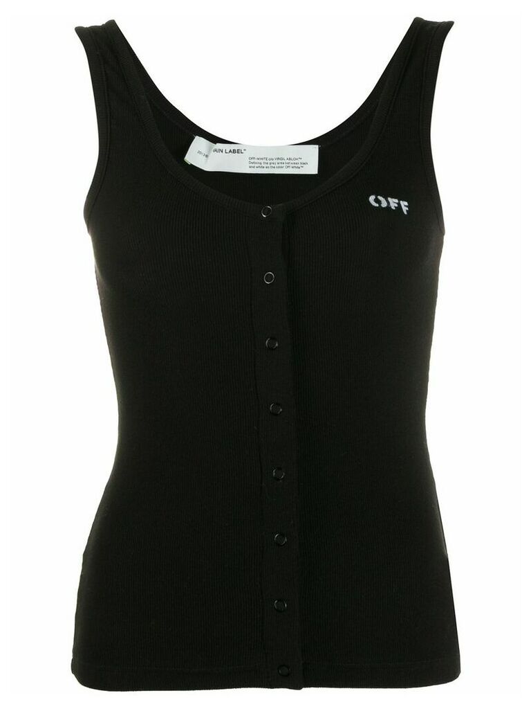 Off-White buttoned tank top - Black