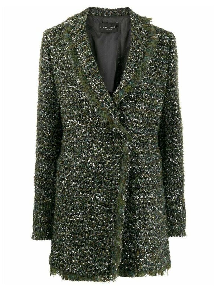 Fabiana Filippi tweed blazer - Green