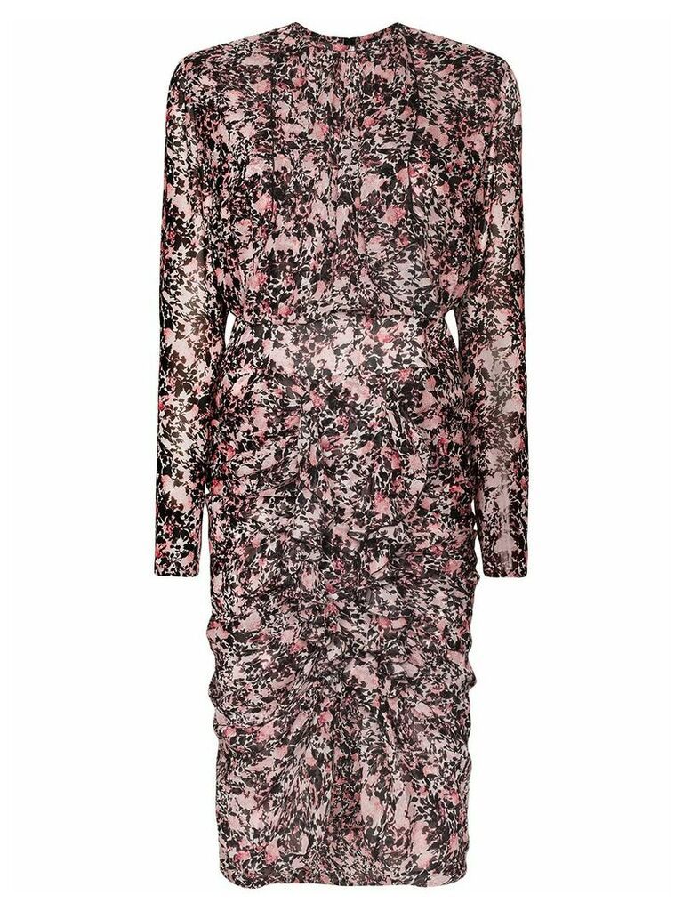 Giambattista Valli ruffled floral-print silk dress - PINK