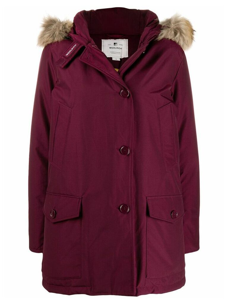 Woolrich hooded padded coat - Red