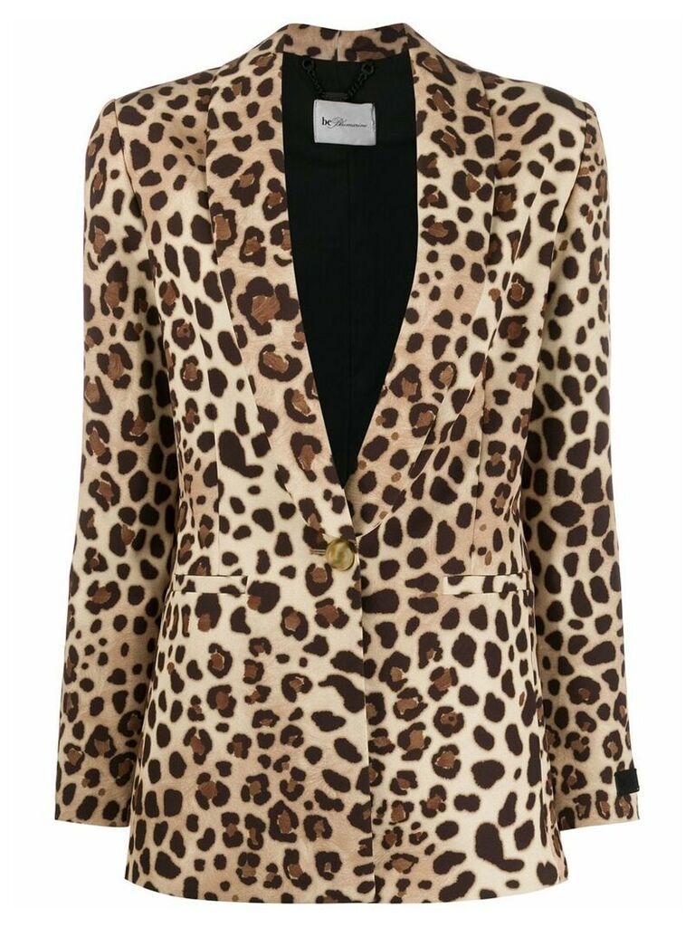 be blumarine fitted leopard print blazer - Brown