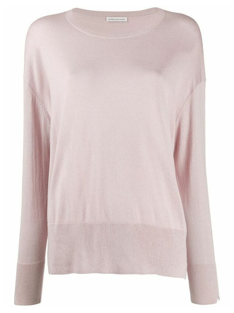 Stefano Mortari boat neck slouchy sweater - Pink