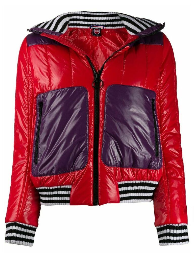 Colmar colour block puffer jacket - Red