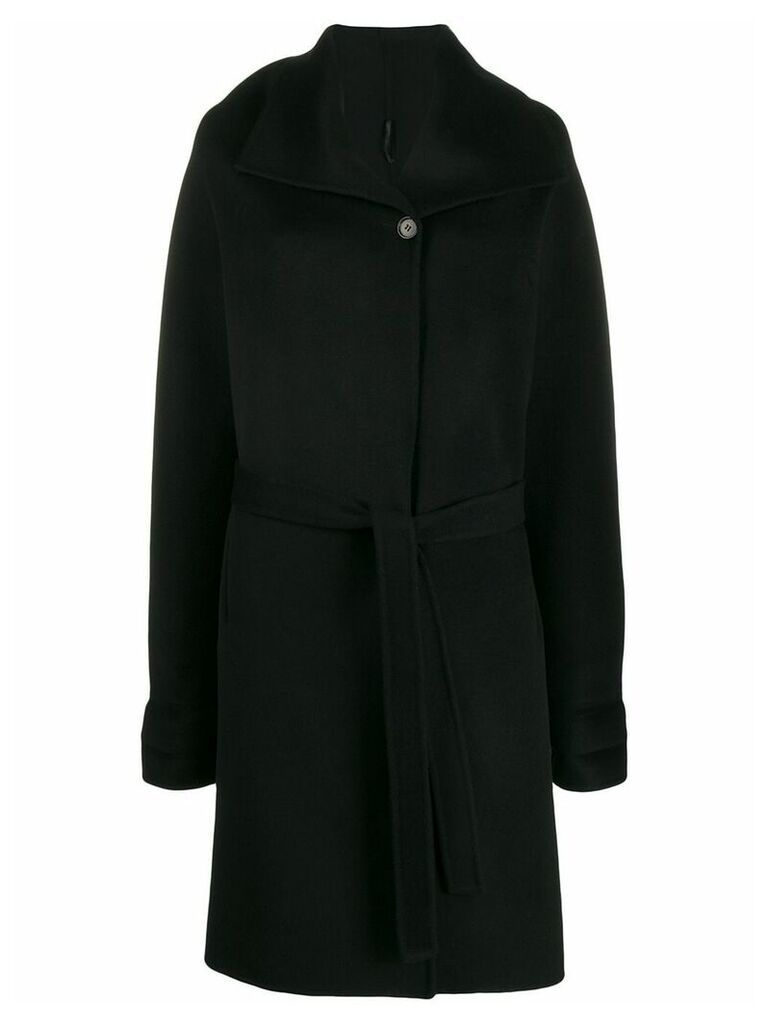 Aspesi oversized belted coat - Black