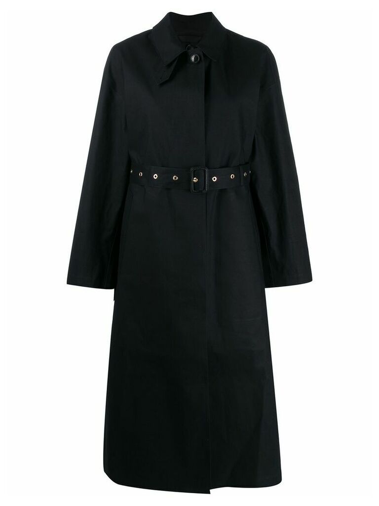 Mackintosh long belted trench coat - Black