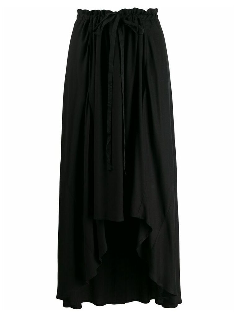 Ann Demeulemeester asymmetric hem crepe skirt - 099 BLACK