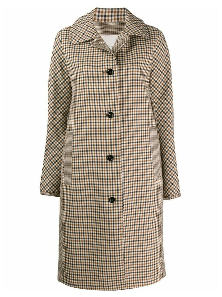 Mackintosh FAIRLIE Shepherd Check Wool Coat LM-079 - Neutrals