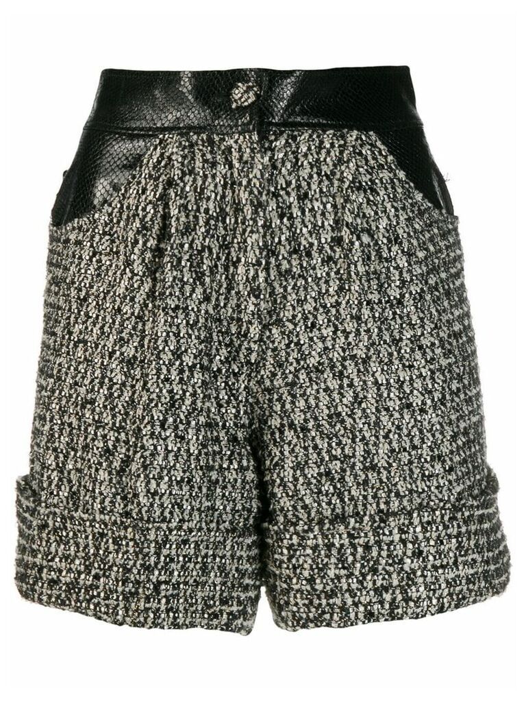 Almaz fabric mix tweed shorts - Grey