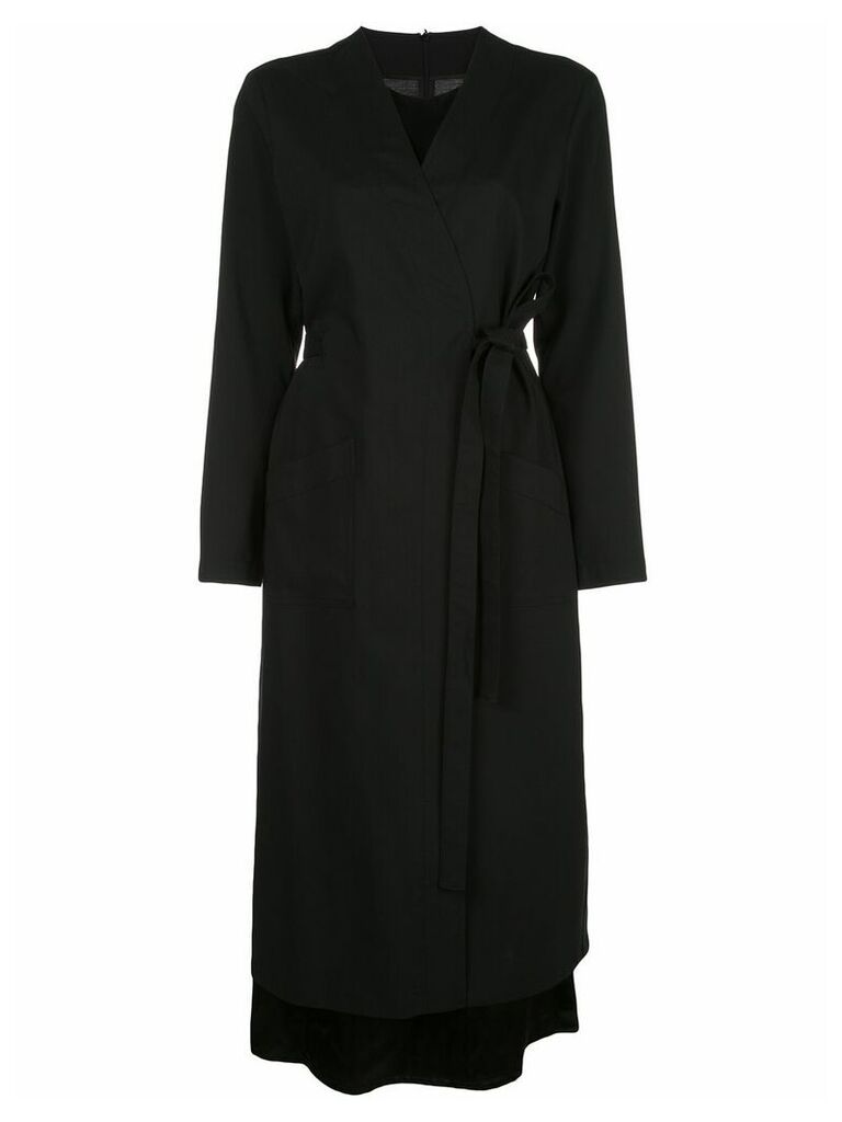 MM6 Maison Margiela layered wrap dress - Black