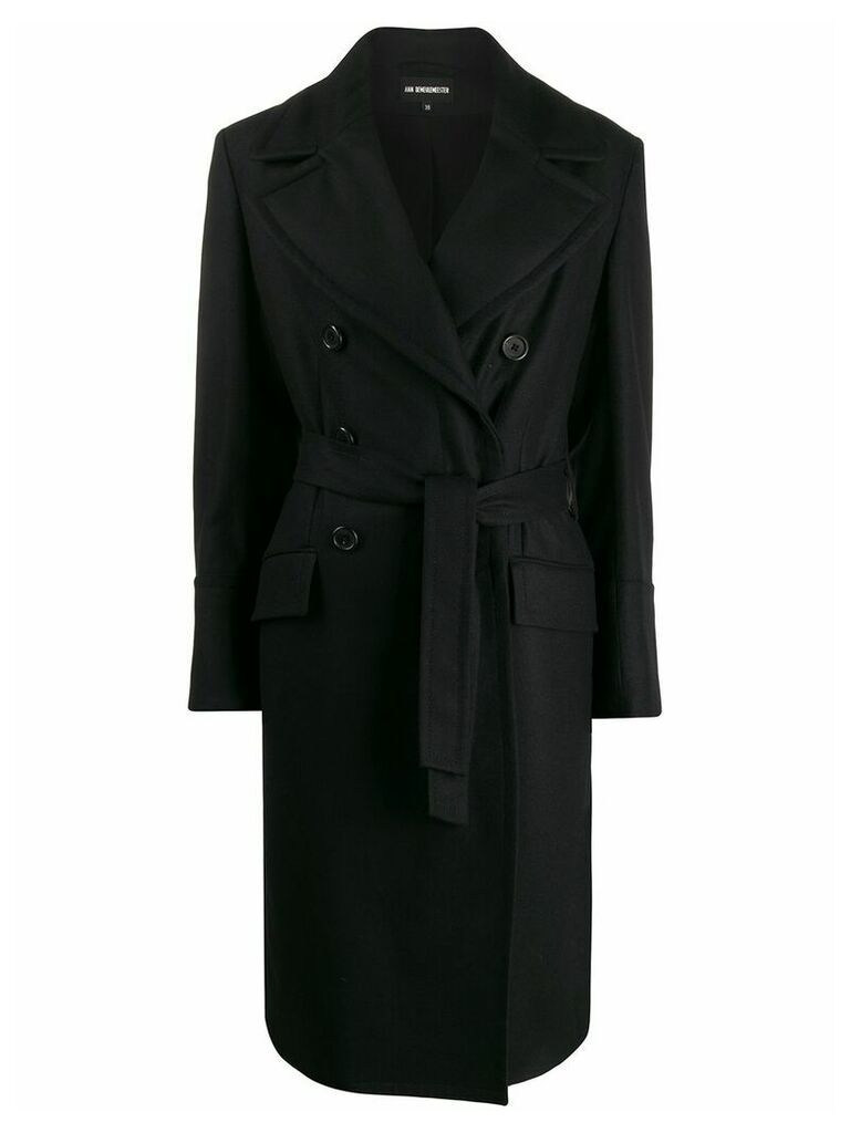 Ann Demeulemeester double breasted coat - Black