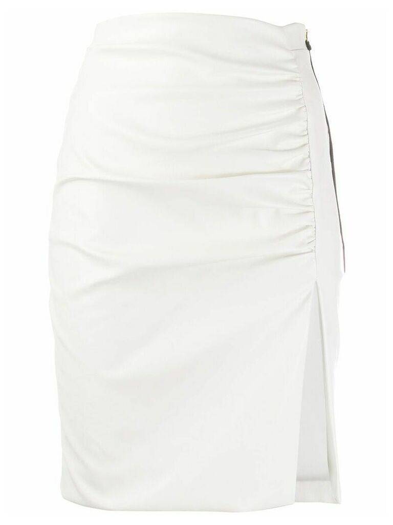 Nineminutes fitted draped skirt - White
