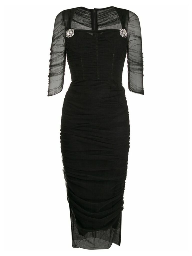 Dolce & Gabbana tulle midi dress - Black