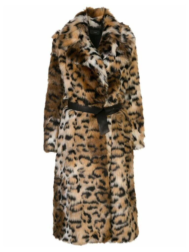 Alanui oversized leopard print coat - Brown