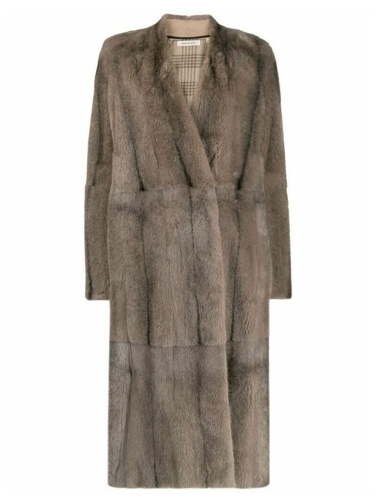 Boon The Shop oversized collarless coat - NEUTRALS