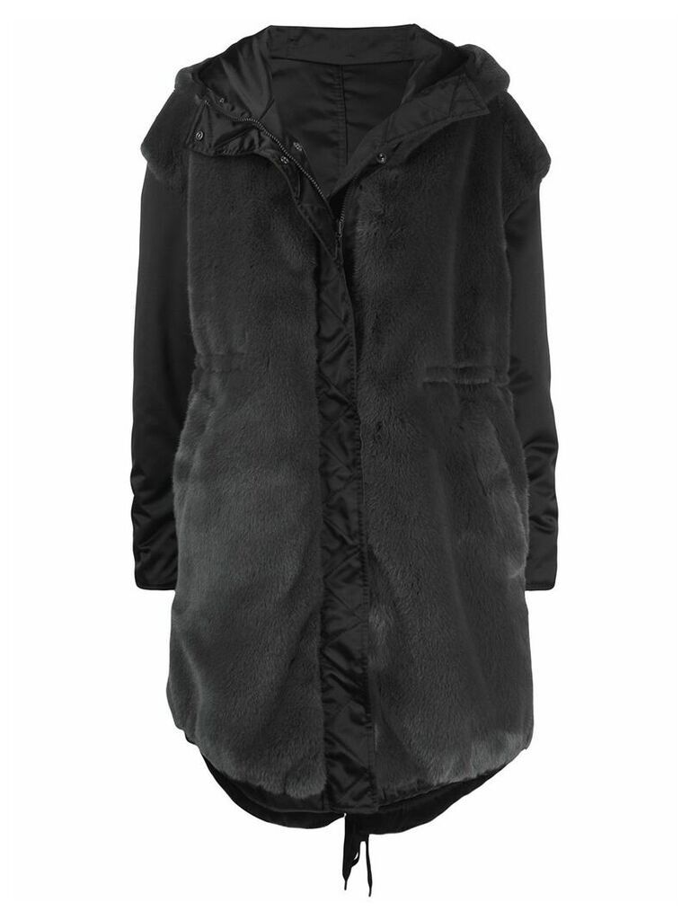 Nº21 reversible oversized parka coat - Black