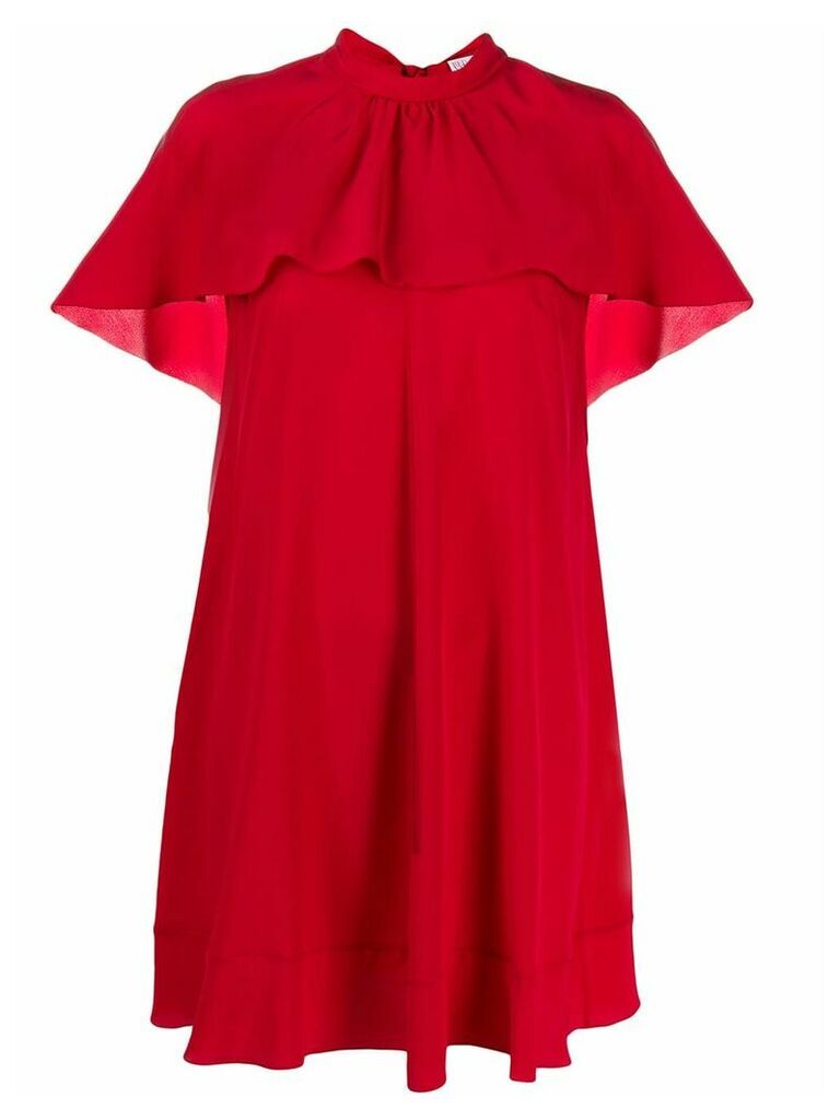 RedValentino RED(V) cape style ruffled dress