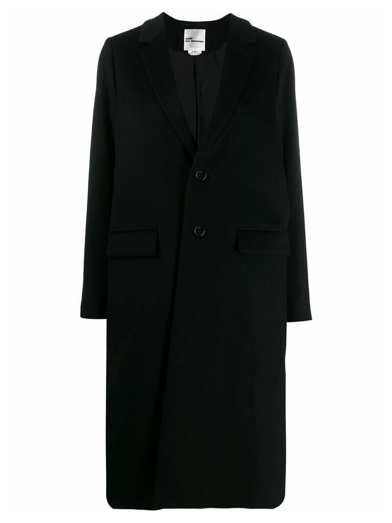 Comme Des Garçons Noir Kei Ninomiya long single breasted coat - Black
