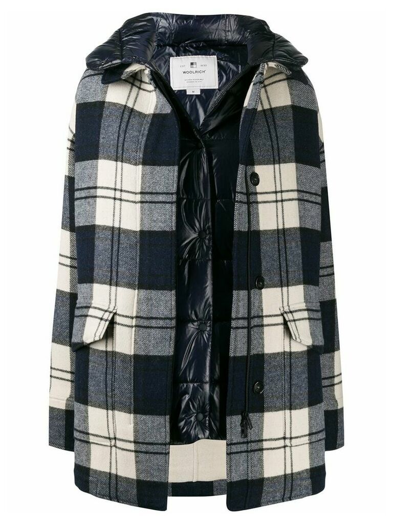Woolrich oversized double-layer coat - Blue