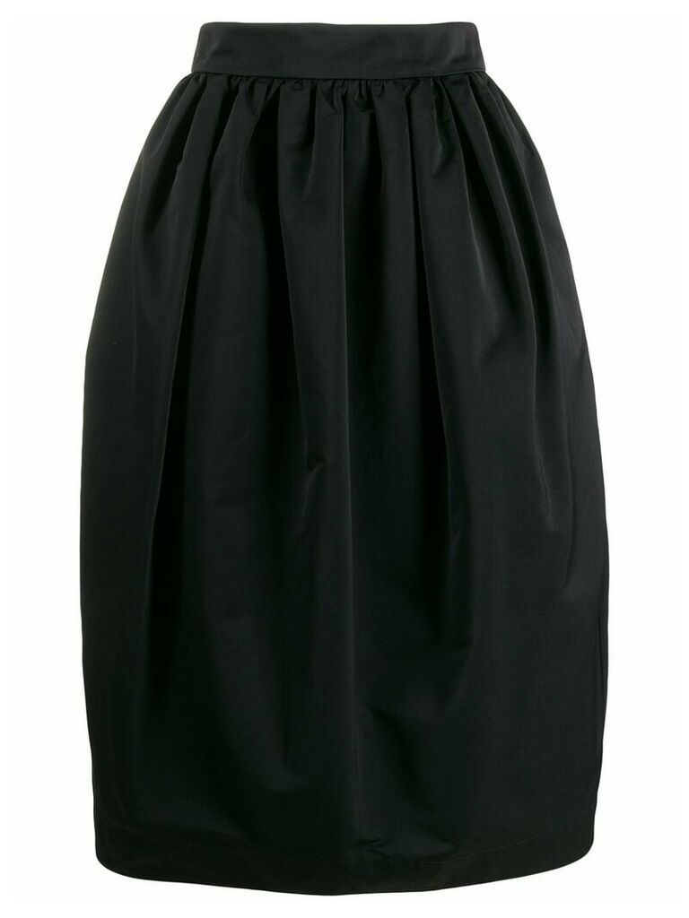 Rochas ruched detail full skirt - Black