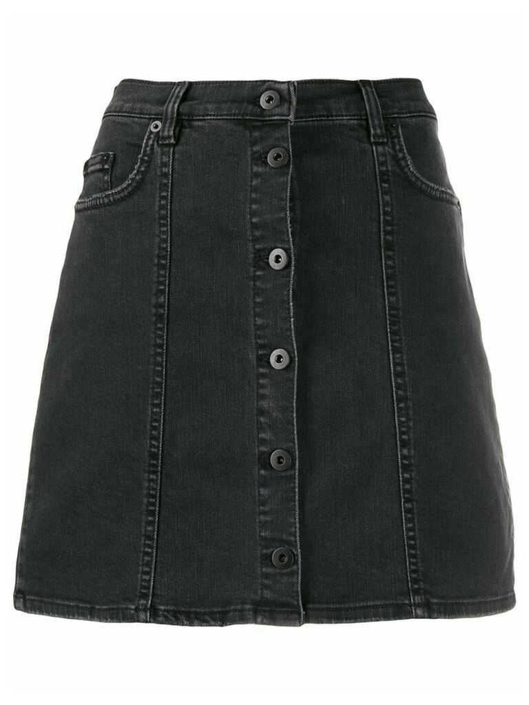 McQ Alexander McQueen short A-line denim skirt - Black