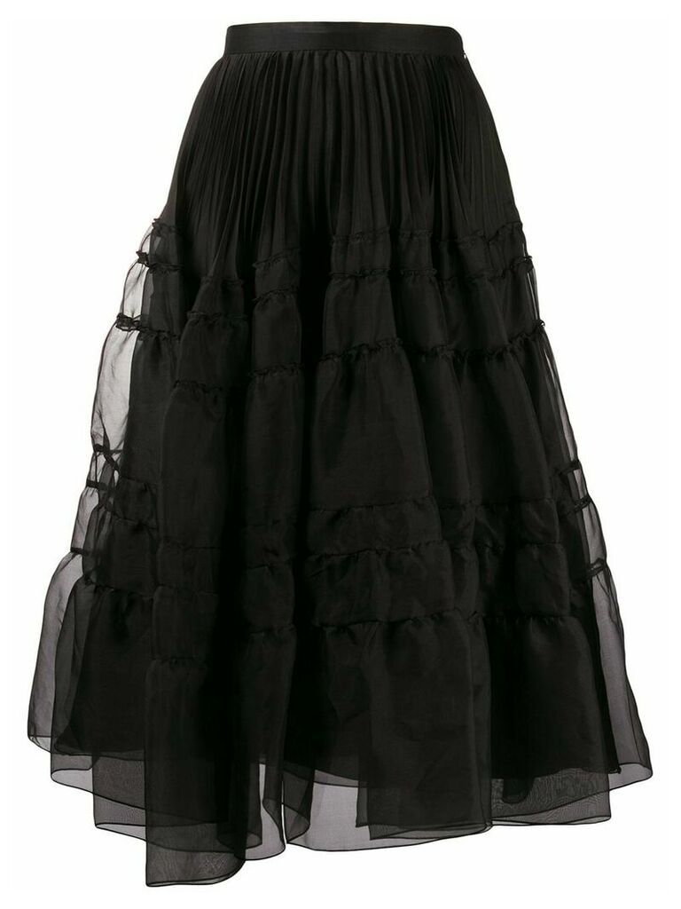 Rochas A-line midi-skirt - Black