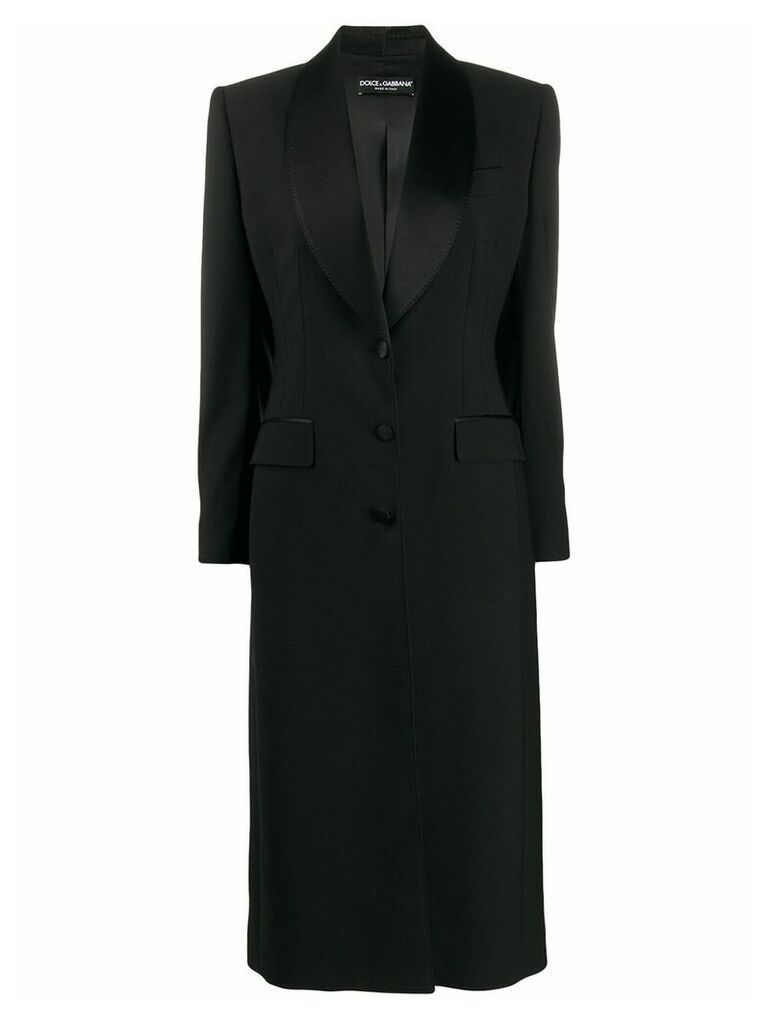 Dolce & Gabbana tailored shawl lapel coat - Black