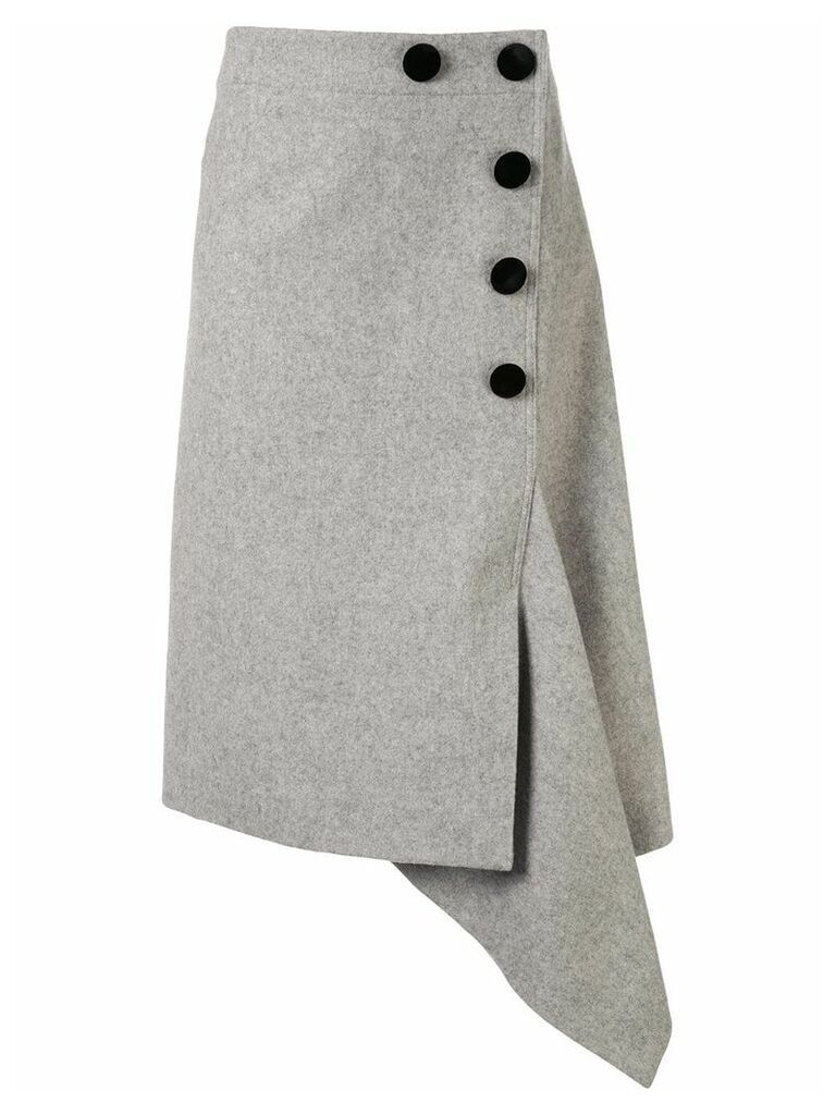 Sacai button up asymmetric skirt - Grey