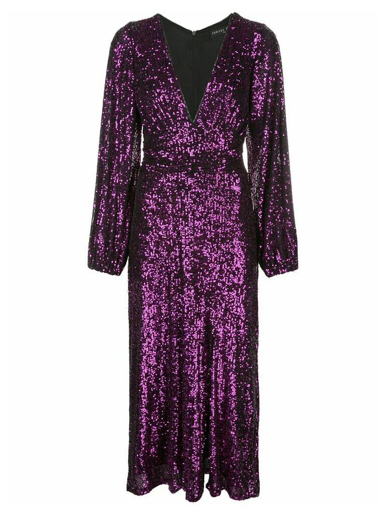 Iorane sequinned midi dress - PURPLE