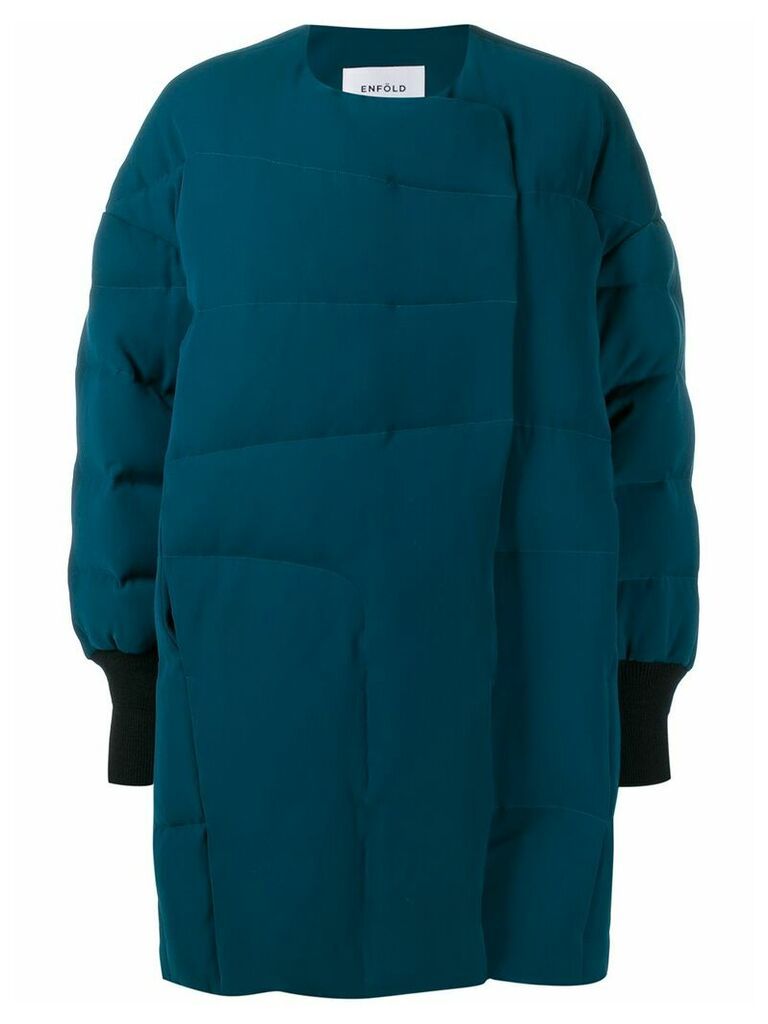 Enföld oversized panelled padded coat - Blue