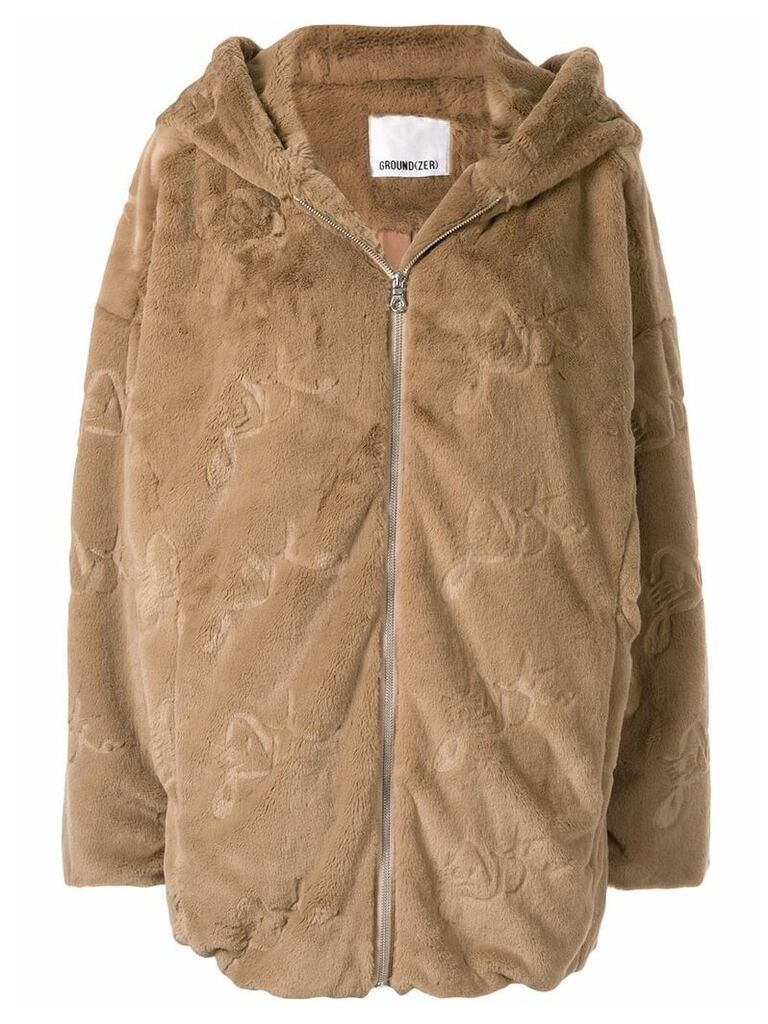 Ground Zero faux fur hooded coat - Brown