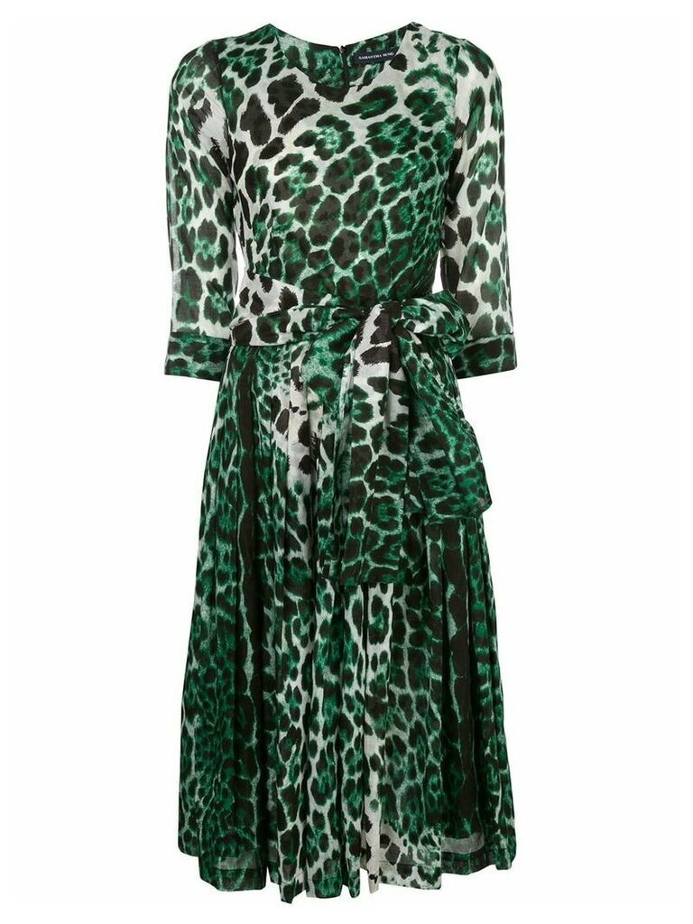 Samantha Sung leopard-print dress - Green