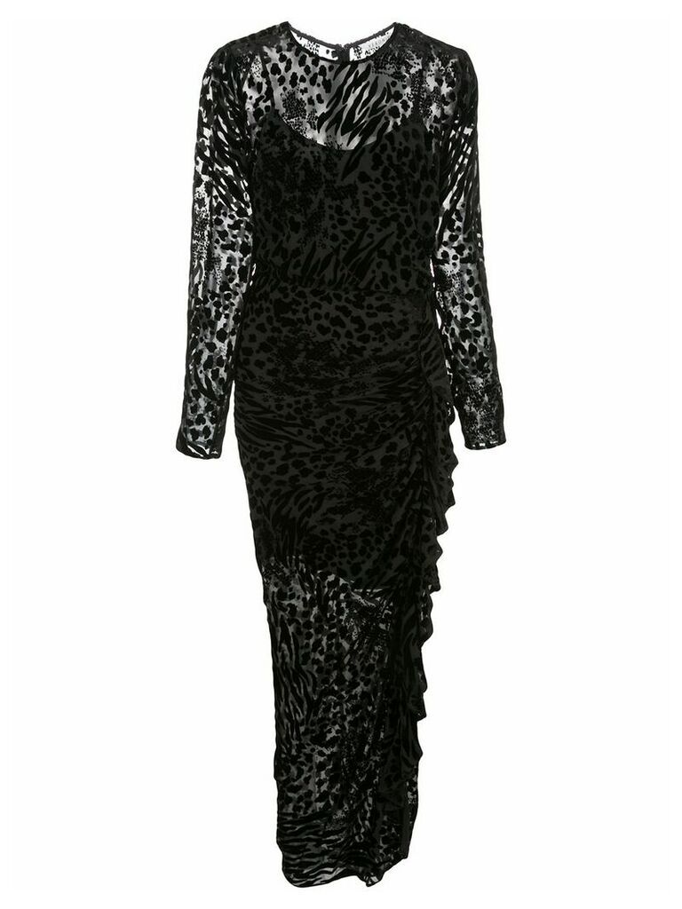 Veronica Beard animal pattern fitted dress - Black