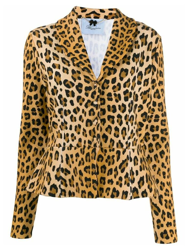 Blumarine leopard-print jacket - Brown