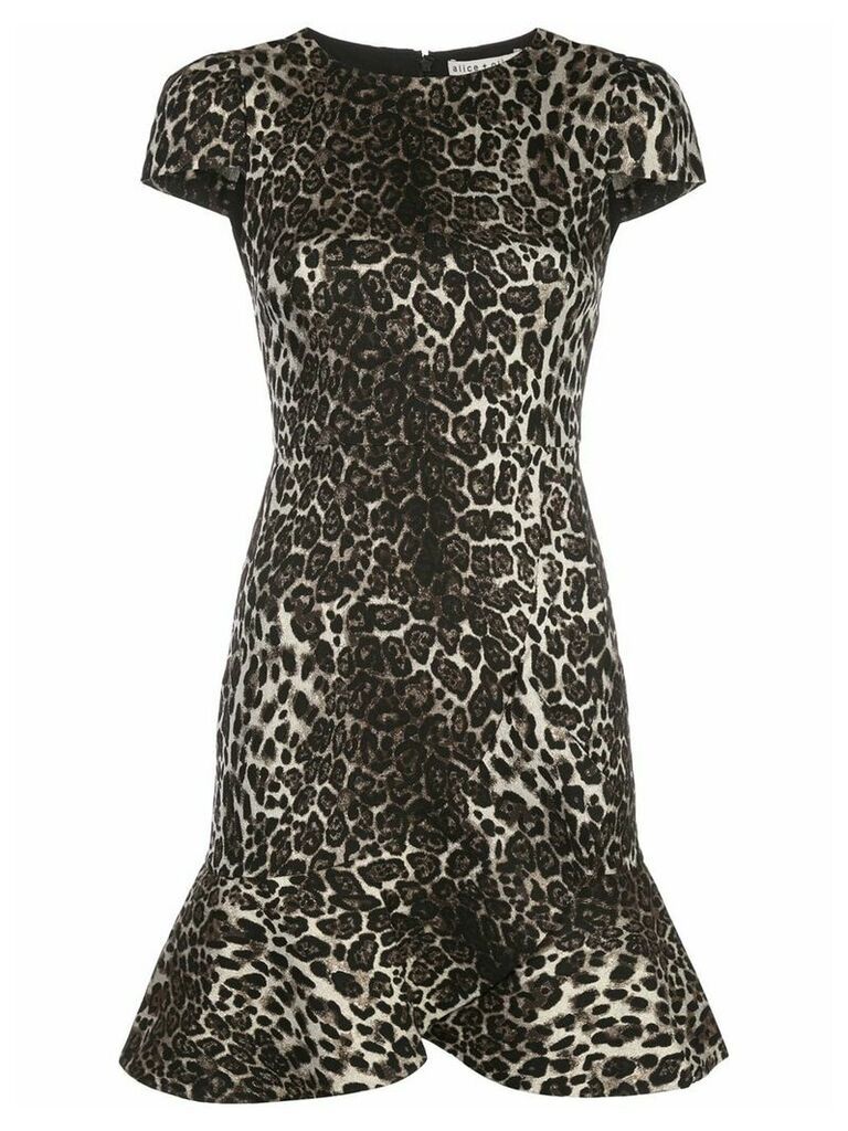 Alice+Olivia leopard mini dress - Black
