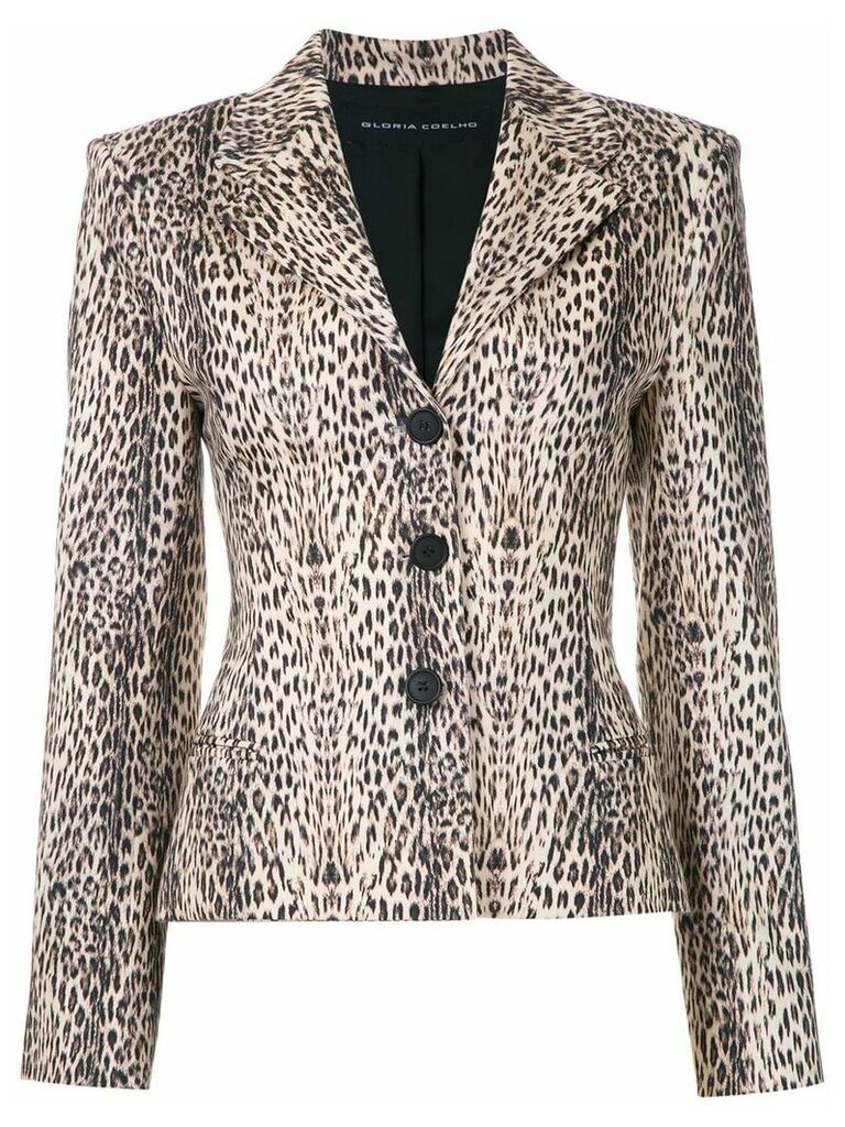 Gloria Coelho leopard print blazer - Multicolour