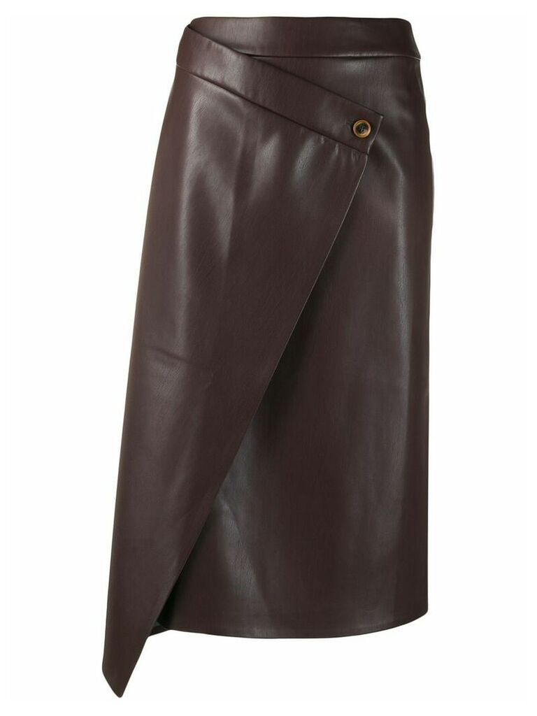 Áeron draped asymmetric skirt - Brown