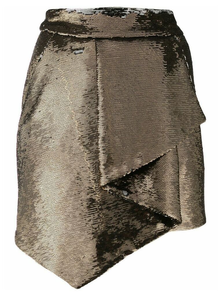Alexandre Vauthier wrap detail skirt - GOLD