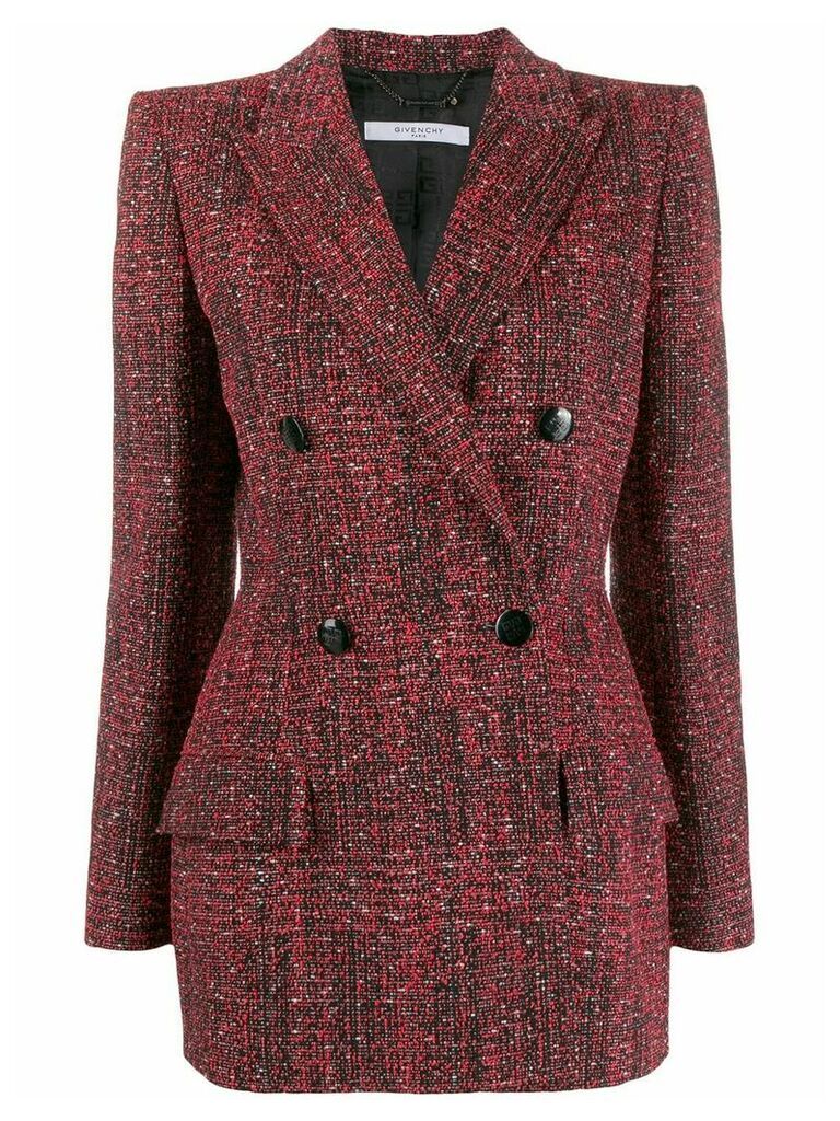 Givenchy double-breasted tweed jacket - Red