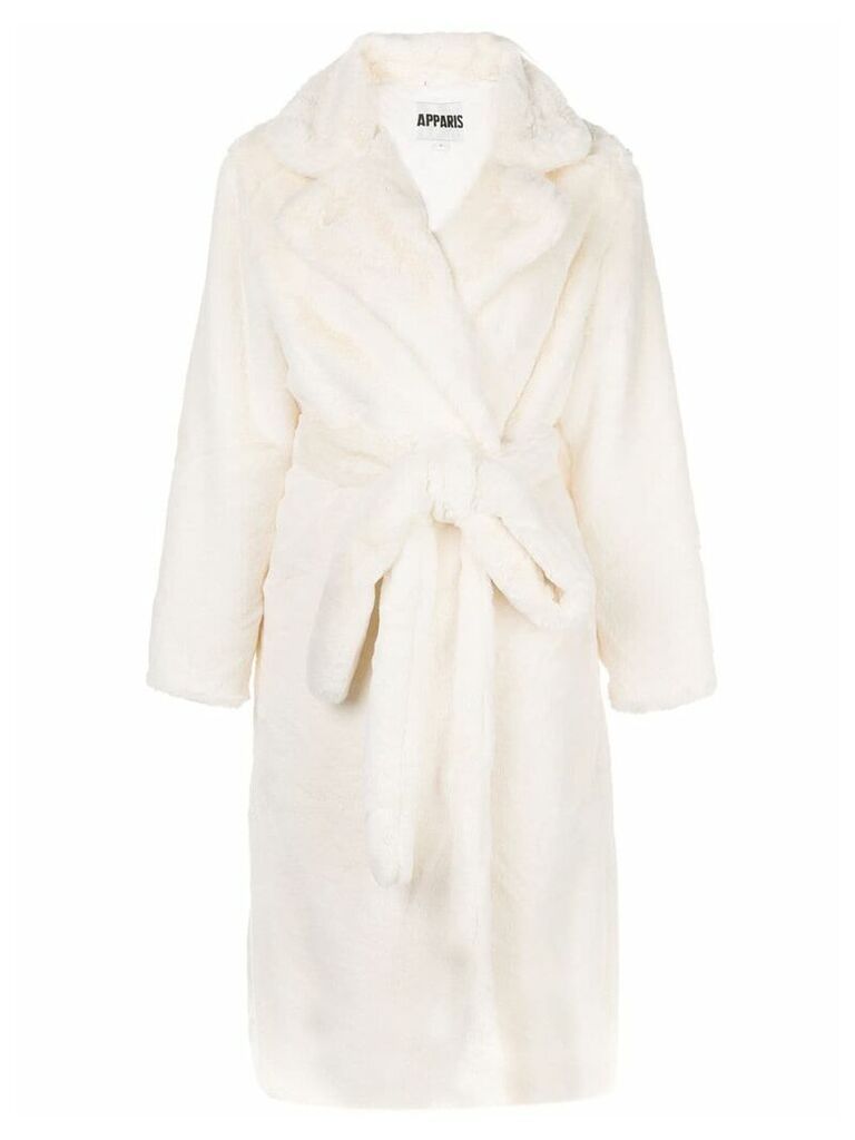 Apparis Mona robe coat - White