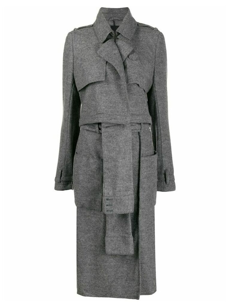 RtA paneled single breasted coat - Grey