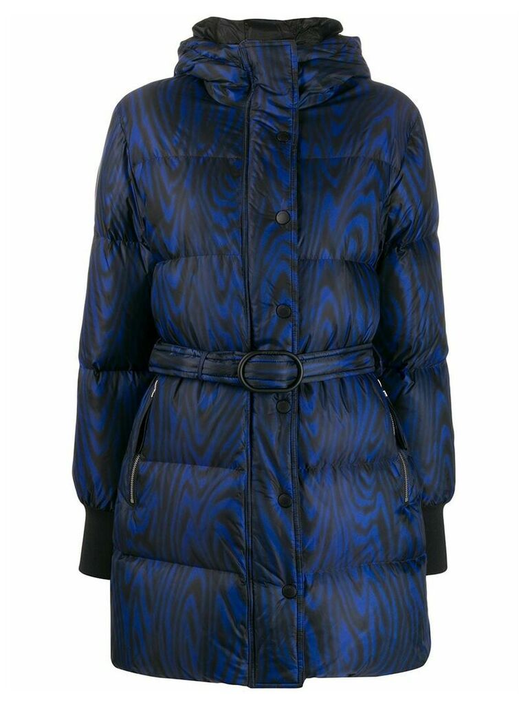 Kenzo abstract print padded coat - Blue