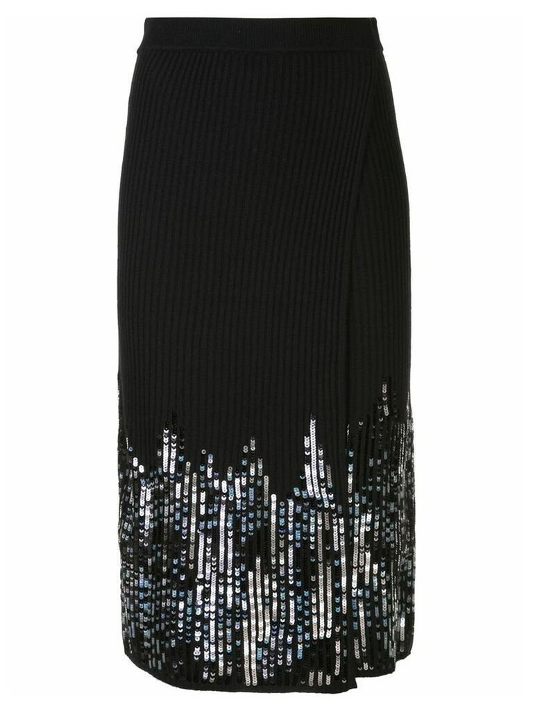Jonathan Simkhai sequin wrap-style skirt - Black