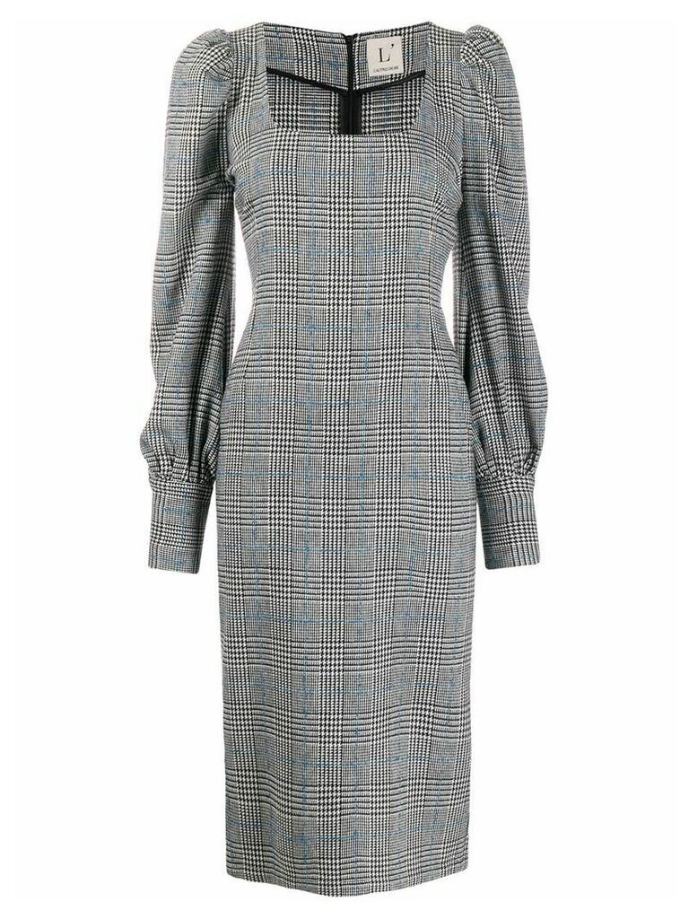 L'Autre Chose checked fitted dress - Grey