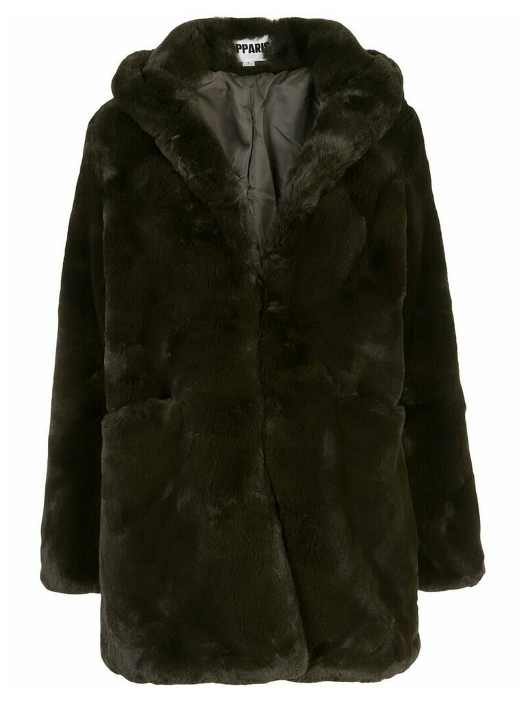 Apparis Marie hooded faux-fur coat - Green